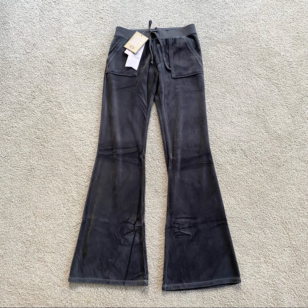 NWT Juicy Couture Top Hat Velour Pants with Pockets P/XS